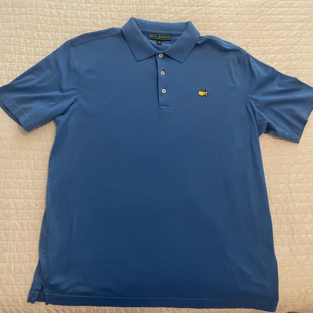 Masters mens short sleeve polo in Pima cotton. Size large in blue⛳️